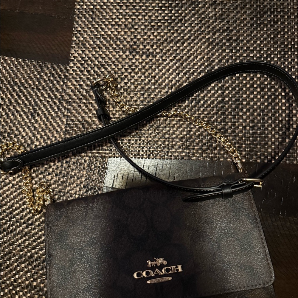 Coach Black and Gold Crossbody Bag